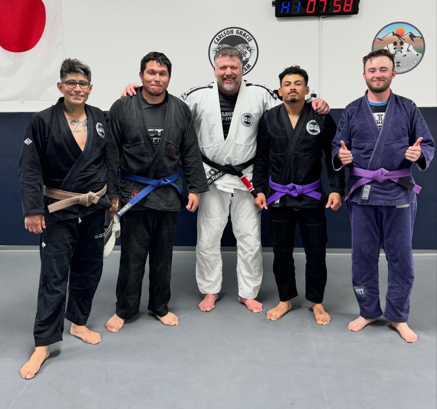 Instructor leading adult BJJ class at Carlson Gracie Inland Valley