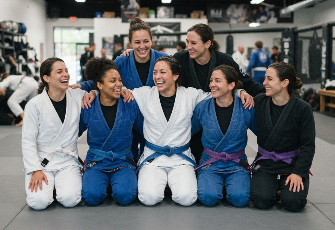 Women training BJJ self-defense techniques at Carlson Gracie Inland Valley